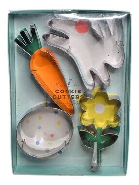 Spring Easter Themed Stainless Steel 4 Piece Meri Meri Cookie Cutter Baking Set